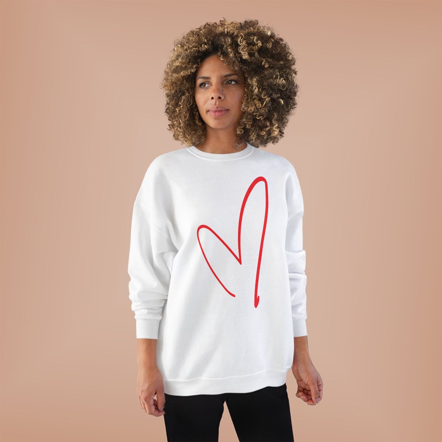 Big Heart Valentines Day - Unisex EcoSmart® Crewneck Sweatshirt