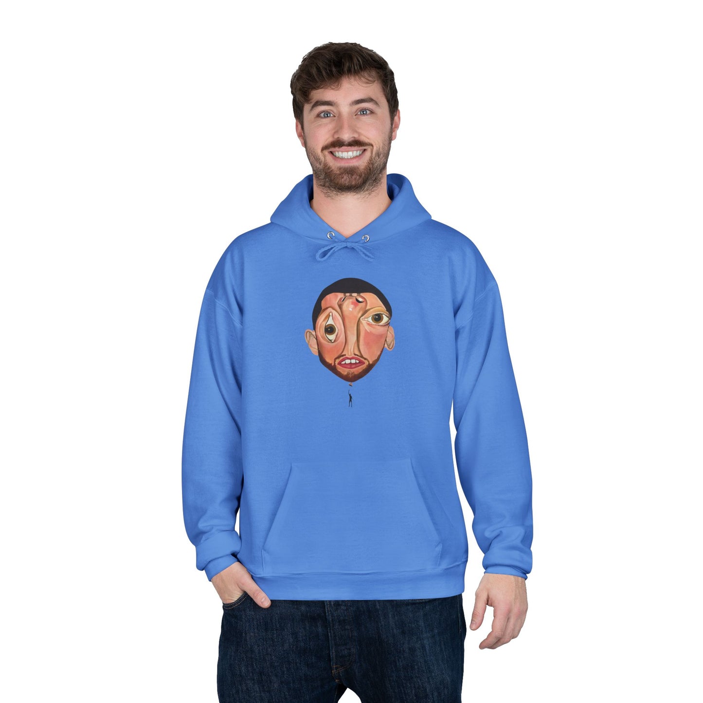 Balloon Face PortraitV2 - EcoSmart® Pullover Hoodie Sweatshirt