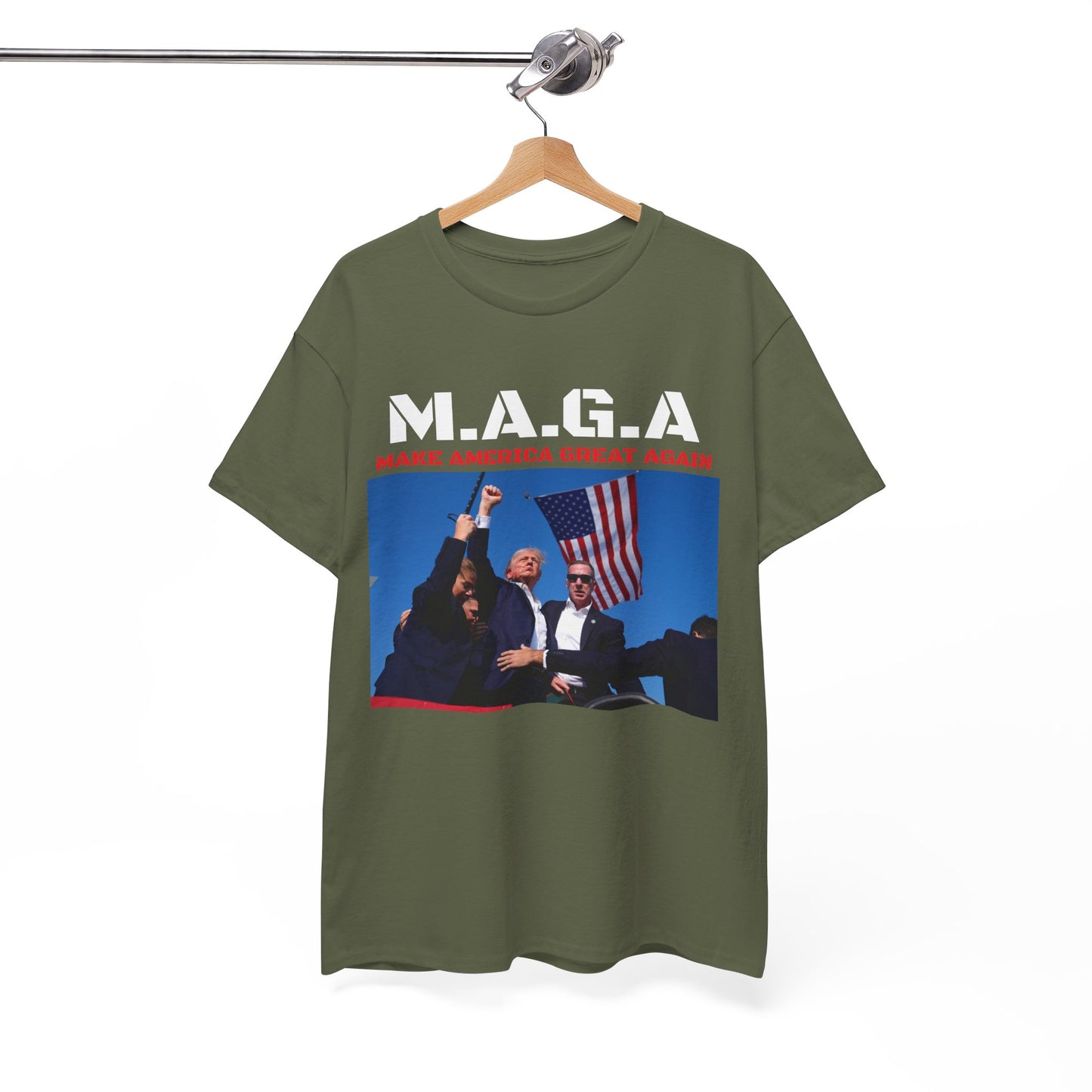 Trump 2024 - Make America Great Again (Shot Explicit Version) Unisex Heavy Cotton Tee