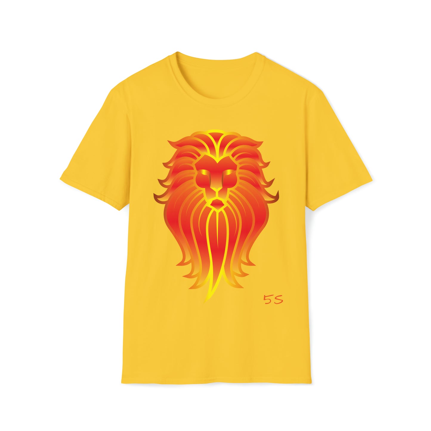 Lions Head Fire - Unisex Softstyle T-Shirt