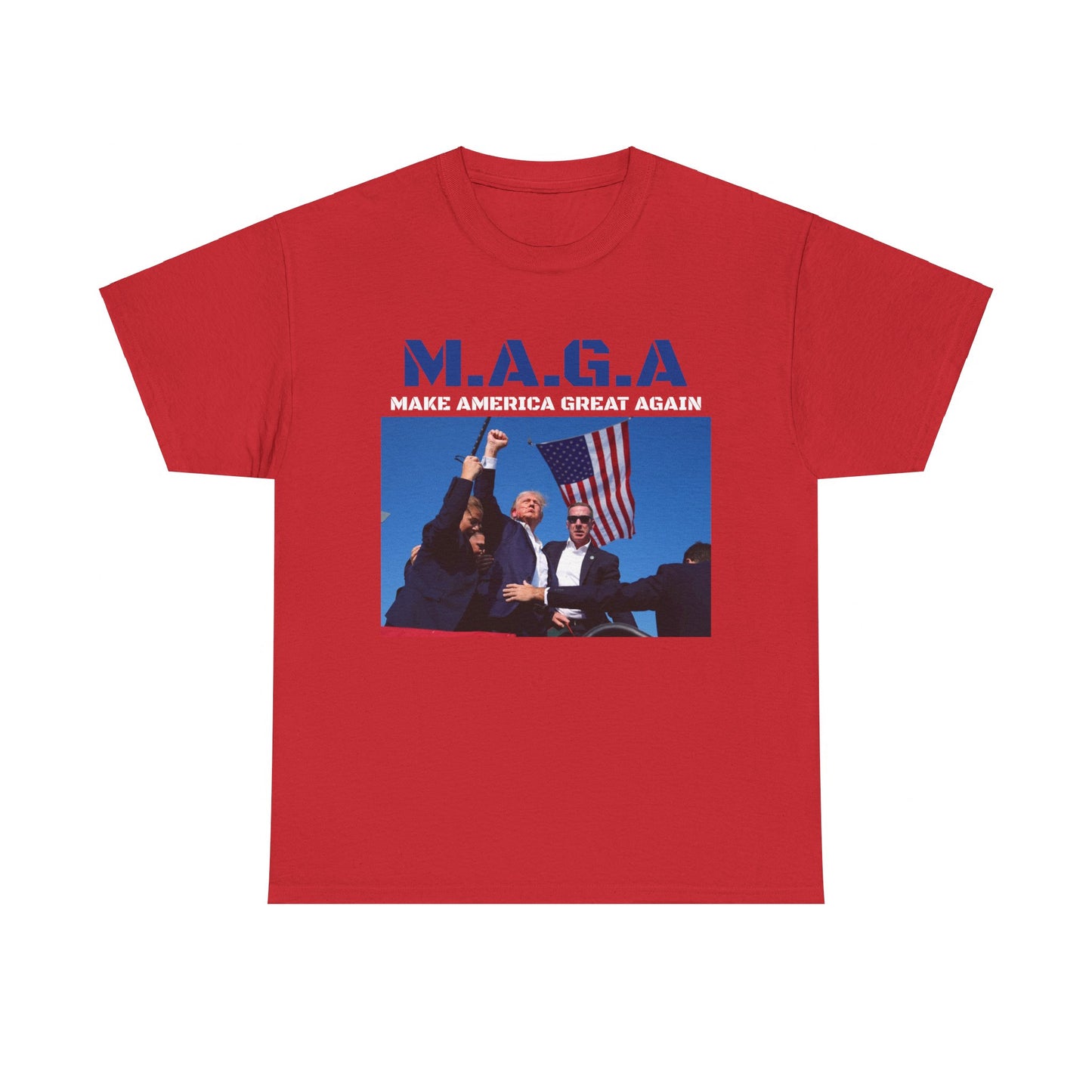 Trump 2024 - Make America Great Again (Shot Explicit Version) Unisex Heavy Cotton Tee