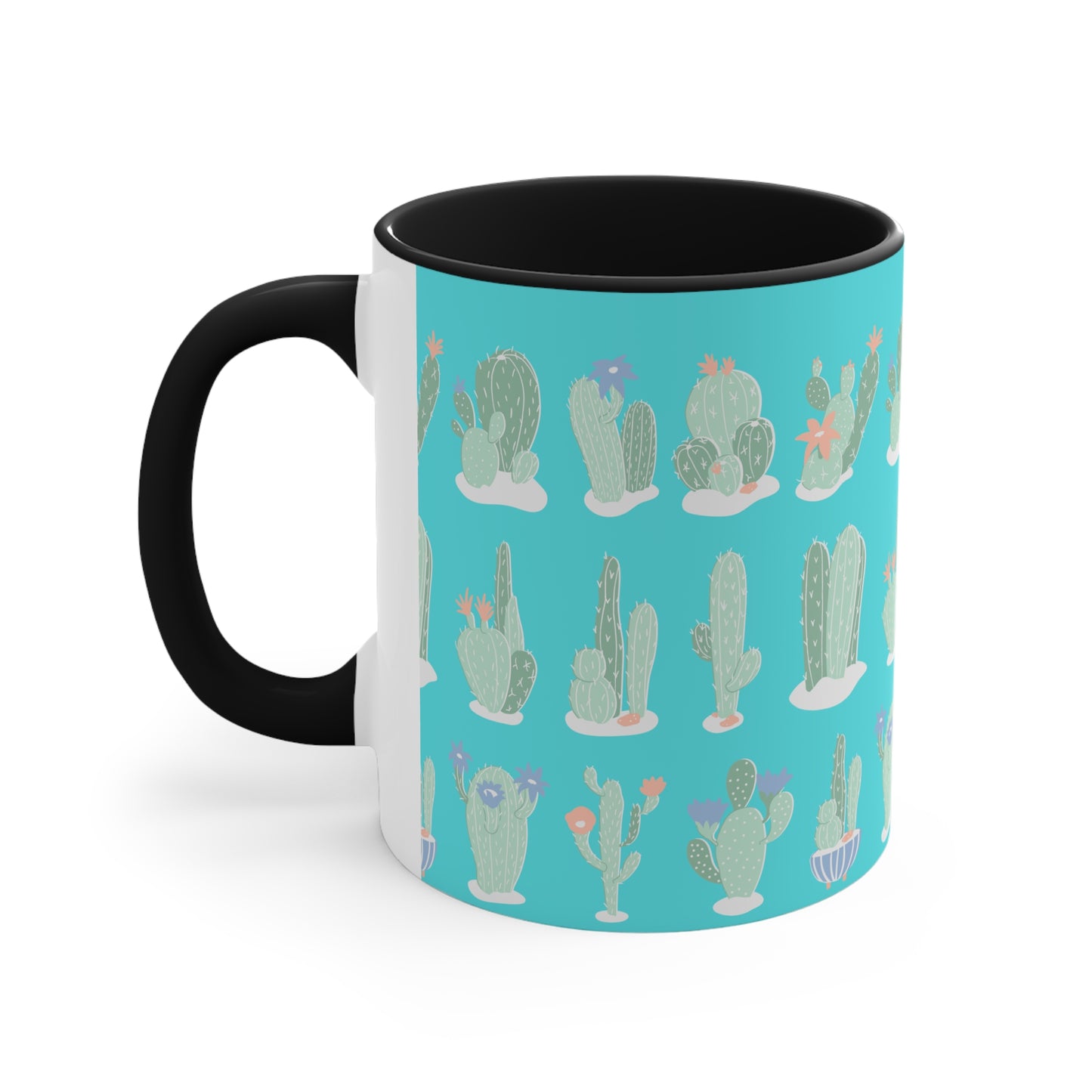 Cactus Cacti Pastel soft colors  - Accent Coffee Mug, 11oz