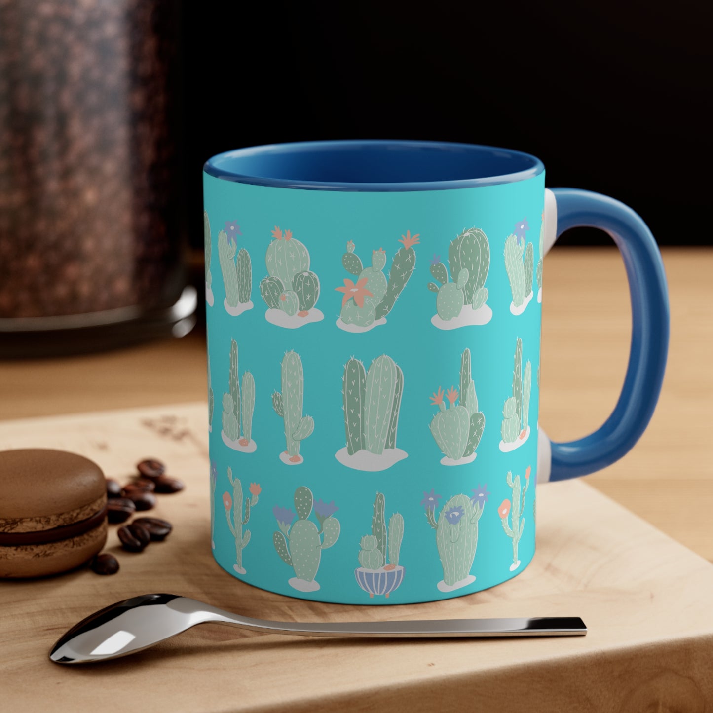 Cactus Cacti Pastel soft colors  - Accent Coffee Mug, 11oz